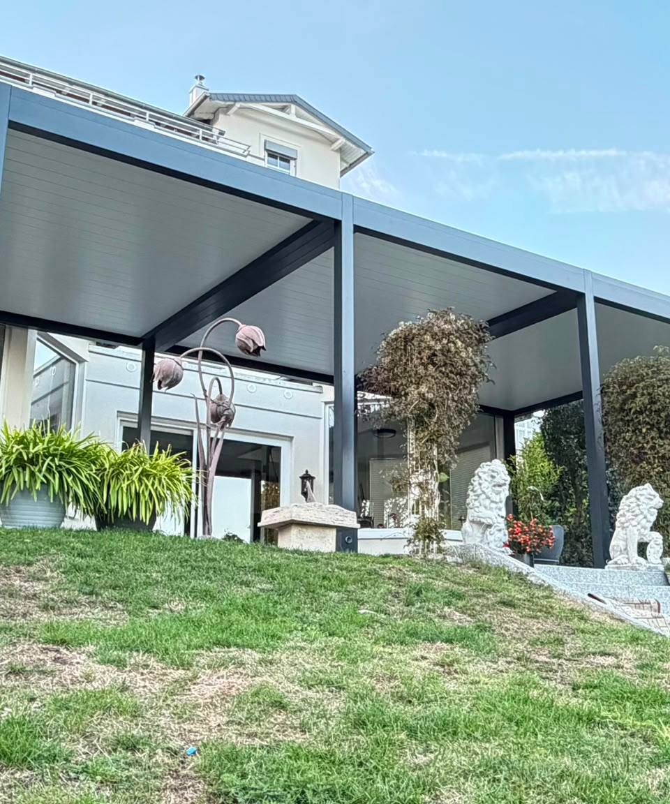 Pergola lamelowa z trzech modułów w Sassnitz: zdjęcie 2